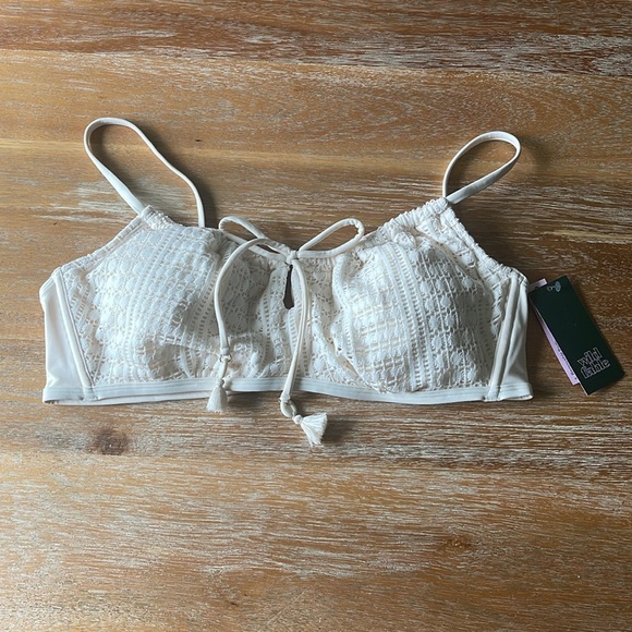 NWT Wild Fable Swim Crochet Tie Front Bralette Bikini Top SZ XL - Picture 3 of 6